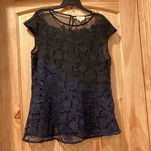 Anthropologie Deletta Multi Color Sleeveless Lace Crochet Top